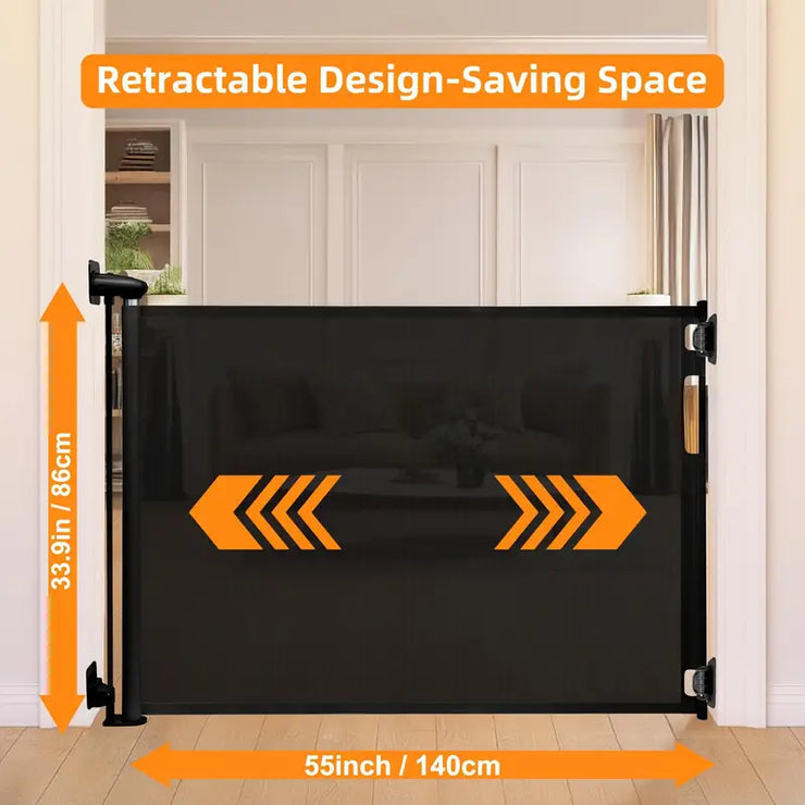 🔥Baby Door Stair Guard Pet Dog Retractable Safety Door Gate Portable🔥