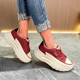Korean Style Premium Women's Sneakers - Red - Rating (4.3 ⭐⭐⭐⭐⭐)