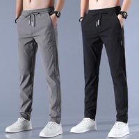 🔥Buy1 Get 1 Free💥🤩PREMIUM MEN'S HIGH STRETCH SKINNY LYCRA PANTS(Black & Gray-06) 🔥
