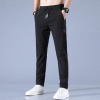 🔥Buy1 Get 1 Free💥🤩PREMIUM MEN'S HIGH STRETCH SKINNY LYCRA PANTS(Black & Gray-06) 🔥