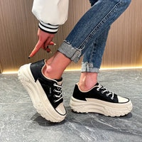 Korean Style Premium Women's Sneakers - Black- Rating (4.3 ⭐⭐⭐⭐⭐)