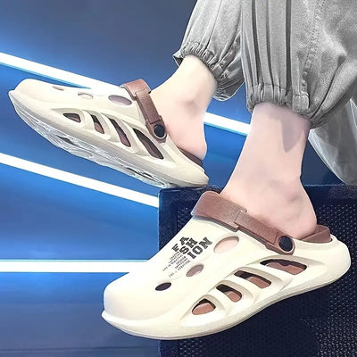 🔥Men's Imported Anti-slip Soft Clog's-DA-Beige-🔥