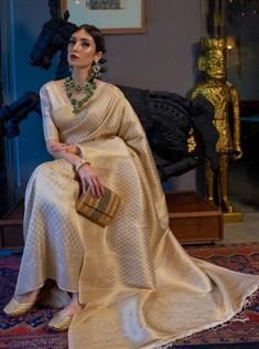 🔥Pre Diwali Special Sale🔥Kanjivaram Silk Saree-🔥