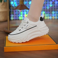 Korean Style Premium Women's Sneakers - White - Rating (4.3 ⭐⭐⭐⭐⭐)