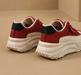 Korean Style Premium Women's Sneakers - Red - Rating (4.3 ⭐⭐⭐⭐⭐)