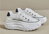 Korean Style Premium Women's Sneakers - White - Rating (4.3 ⭐⭐⭐⭐⭐)