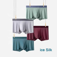 🔥❄️Men's Large Size Ice Silk Breathable Briefs (Multicolor, Pack of 10)❄️🔥
