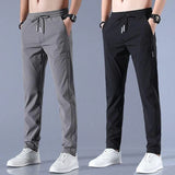 🔥Buy1 Get 1 Free💥🤩PREMIUM MEN'S HIGH STRETCH SKINNY LYCRA PANTS(Black & Gray) 🔥DI
