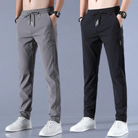 🔥Buy1 Get 1 Free💥🤩PREMIUM MEN'S HIGH STRETCH SKINNY LYCRA PANTS(Black & Gray) 🔥DI