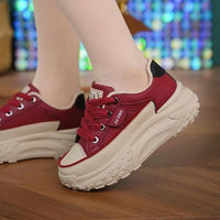 Korean Style Premium Women's Sneakers - Red - Rating (4.3 ⭐⭐⭐⭐⭐)