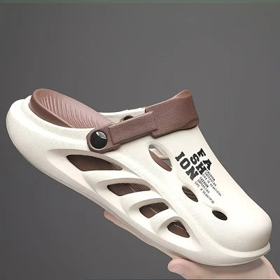 🔥Men's Imported Anti-slip Soft Clog's-DA-Beige-🔥