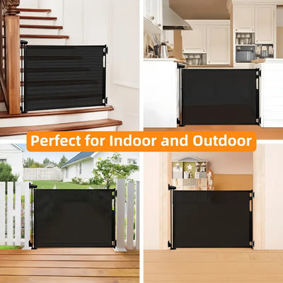 🔥Baby Door Stair Guard Pet Dog Retractable Safety Door Gate Portable🔥
