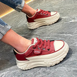 Korean Style Premium Women's Sneakers - Red - Rating (4.3 ⭐⭐⭐⭐⭐)