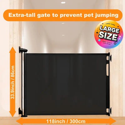 🔥Baby Door Stair Guard Pet Dog Retractable Safety Door Gate Portable🔥