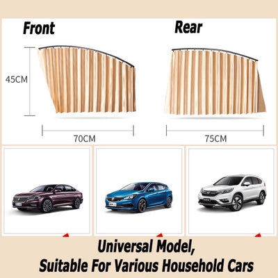 🔥🔥Universal Fit Magnetic Car Side Window Privacy Sunshade (4pcs) | COLOR- BLACK🔥🔥