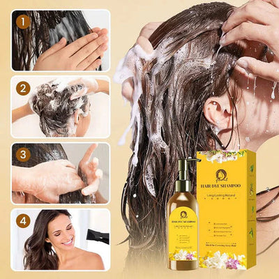 Japanese Long Lasting Natural Hair Dye Shampoo🧴Buy 1 Bottle ✨ Get 2 Bottle FREE ✨