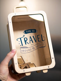🔥🔥Personalized Wooden Traveler Money saving Piggy Bank🔥🔥