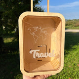 🔥🔥Personalized Wooden Traveler Money saving Piggy Bank🔥🔥