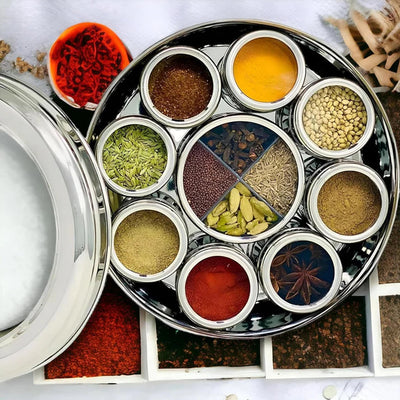 🔥🔥Most Viral 12 in 1 Stainless Steel Masala Box 🔥🔥